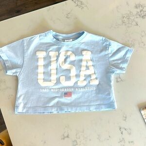 Girls Zara size 6-7 crop t-shirt